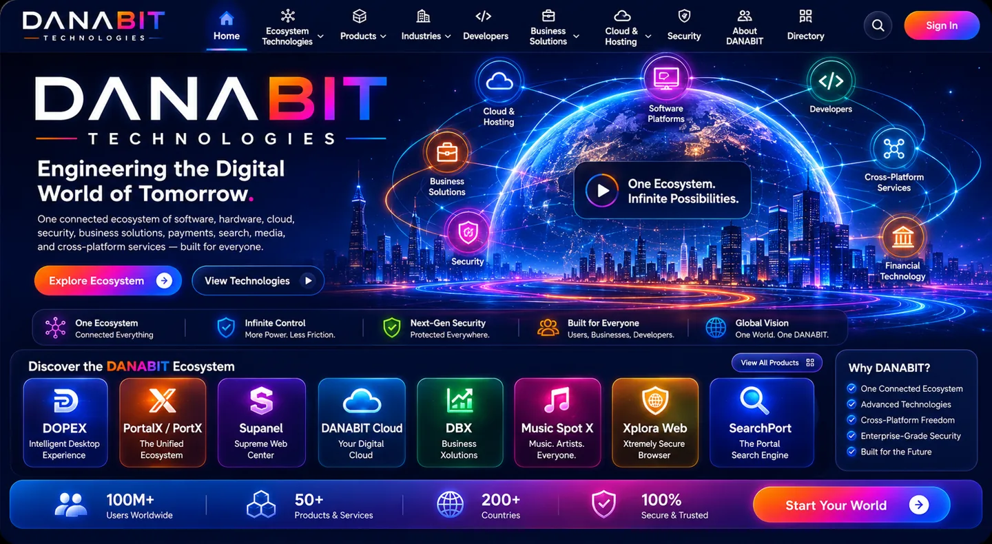 A connected digital globe from the DANABIT brand artwork